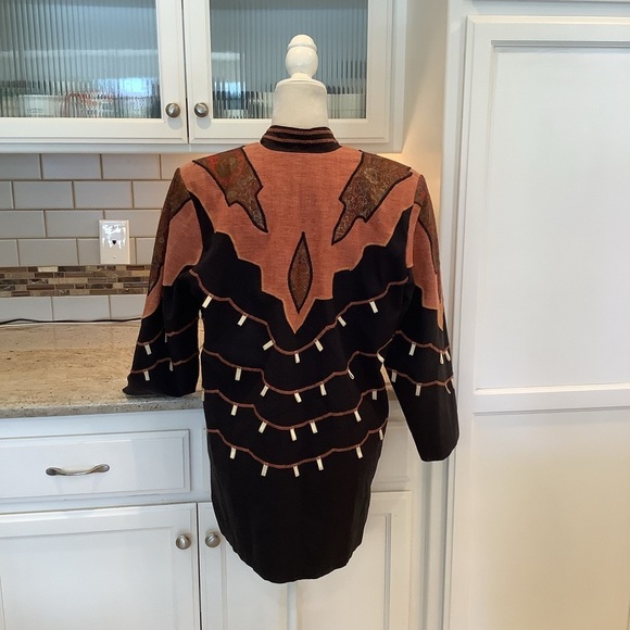 Victor Camarena Vintage Jacket Western Boho Black Size Small Mexico - Picture 3 of 9